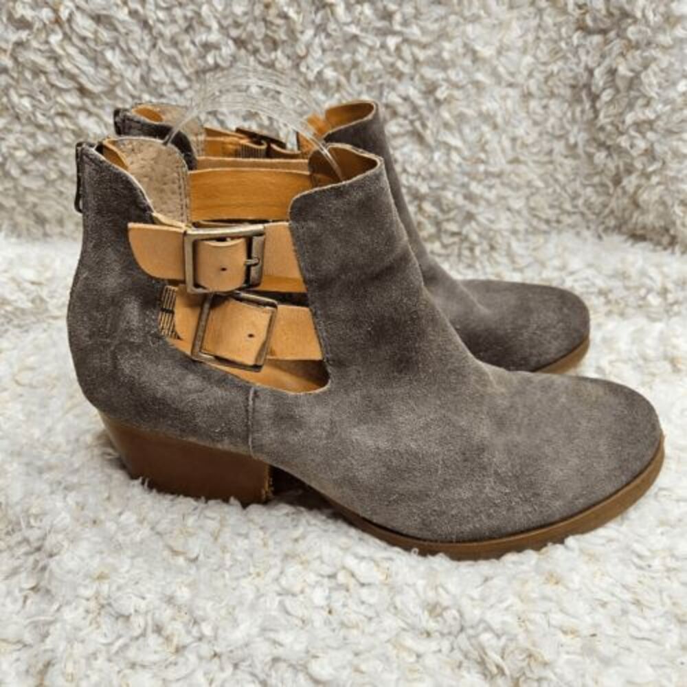 Korks by Kork-ease Gabriella‎ Two Tone Leather Ankle Boots sz 8.5